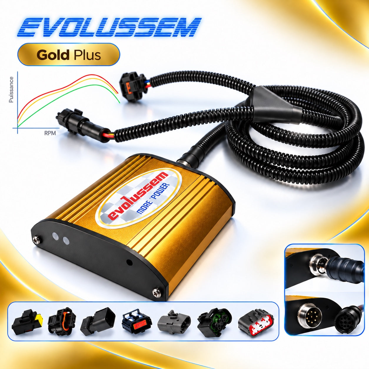Centralina aggiuntiva Evolussem Booster 1 Gold Plus Mini One 1.4D 75 Cv guadagno di +30 Cv e +52 Nm